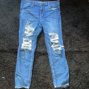 american eagle ne(x)t level stretch ripped jeans.